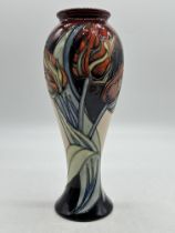 Moorcroft Pottery - Red Tulip Pattern Vase. Good