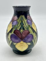 Moorcroft Pottery - Heartsease Pattern Vase. Good