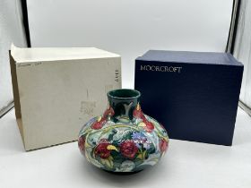 Moorcroft Pottery - Leicester Pattern Vase. Good