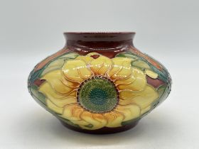 Moorcroft Pottery - Inca Sunflower Pattern Vase.