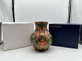 Moorcroft Pottery - Flame of the Forest Pattern Va