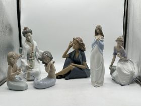 Collection of Five Large NAO Porcelain Figurines a