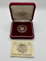 1986 Christmas Mint Mark British Hold Angel Coin.