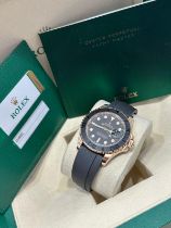 Rolex Yachtmaster 40mm Oysterflex Rose gold 116655