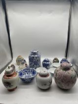 Collection of Oriental Ginger Jars, Bowls, and oth