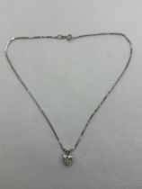 2ct Heart shaped Diamond Pendant on 18ct White Gol