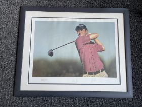 Limited Edition Martin Smith Print of Justin Rose,