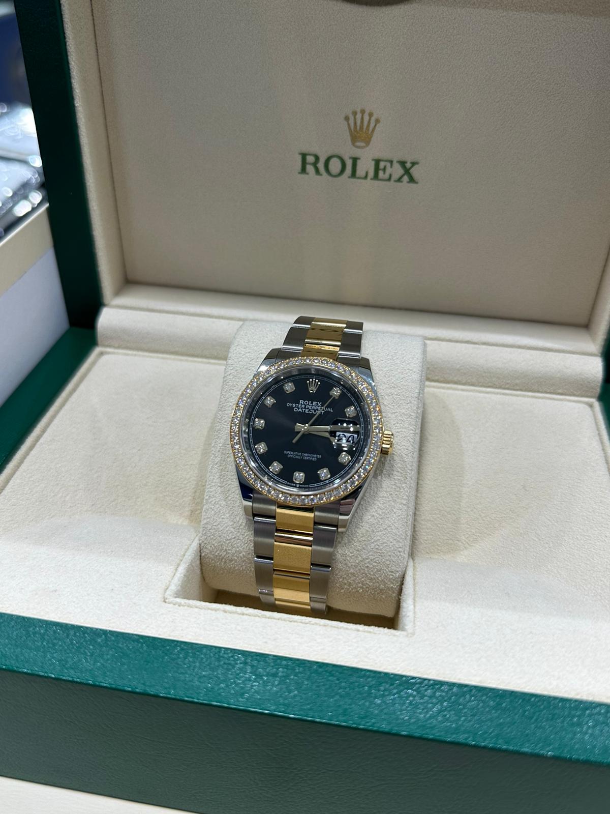 Rolex Datejust 36mm Steel&Yellow Gold with Factory diamond dial&bezel126283RBR 2019 with box/papers - Image 7 of 8