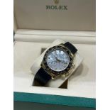 Rolex Daytona Oysterflex Yellow Gold with Rare factory MOP diamond dial complete with box and papers
