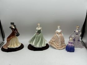 Four Porcelain Figurines to include Royal Worceste