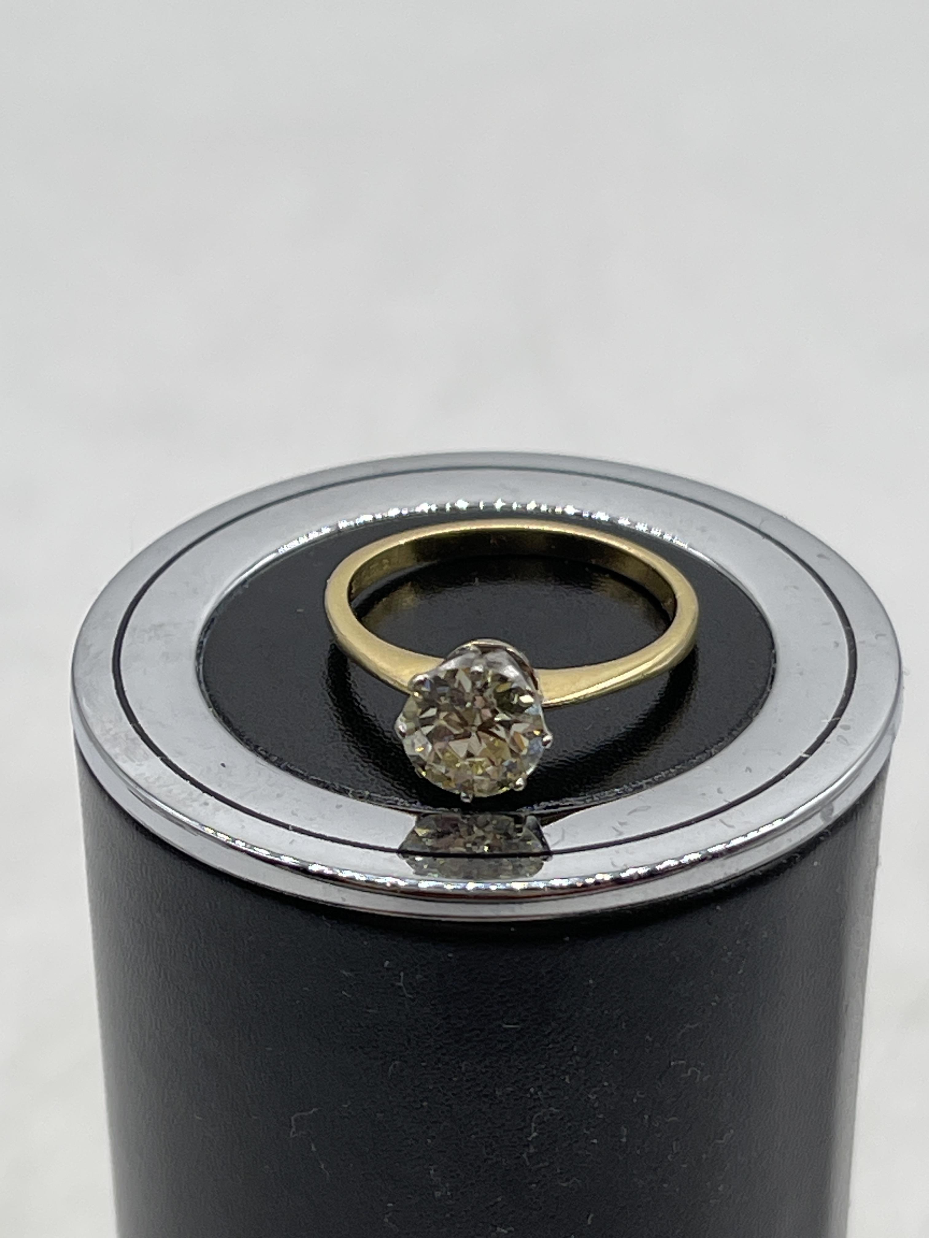 18ct 1ct Solitaire hallmarked Diamond Ring - Image 6 of 7