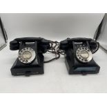 Two Bakelite telephones