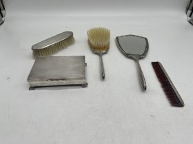 Hallmarked Silver Dressing Set along with Hallmark