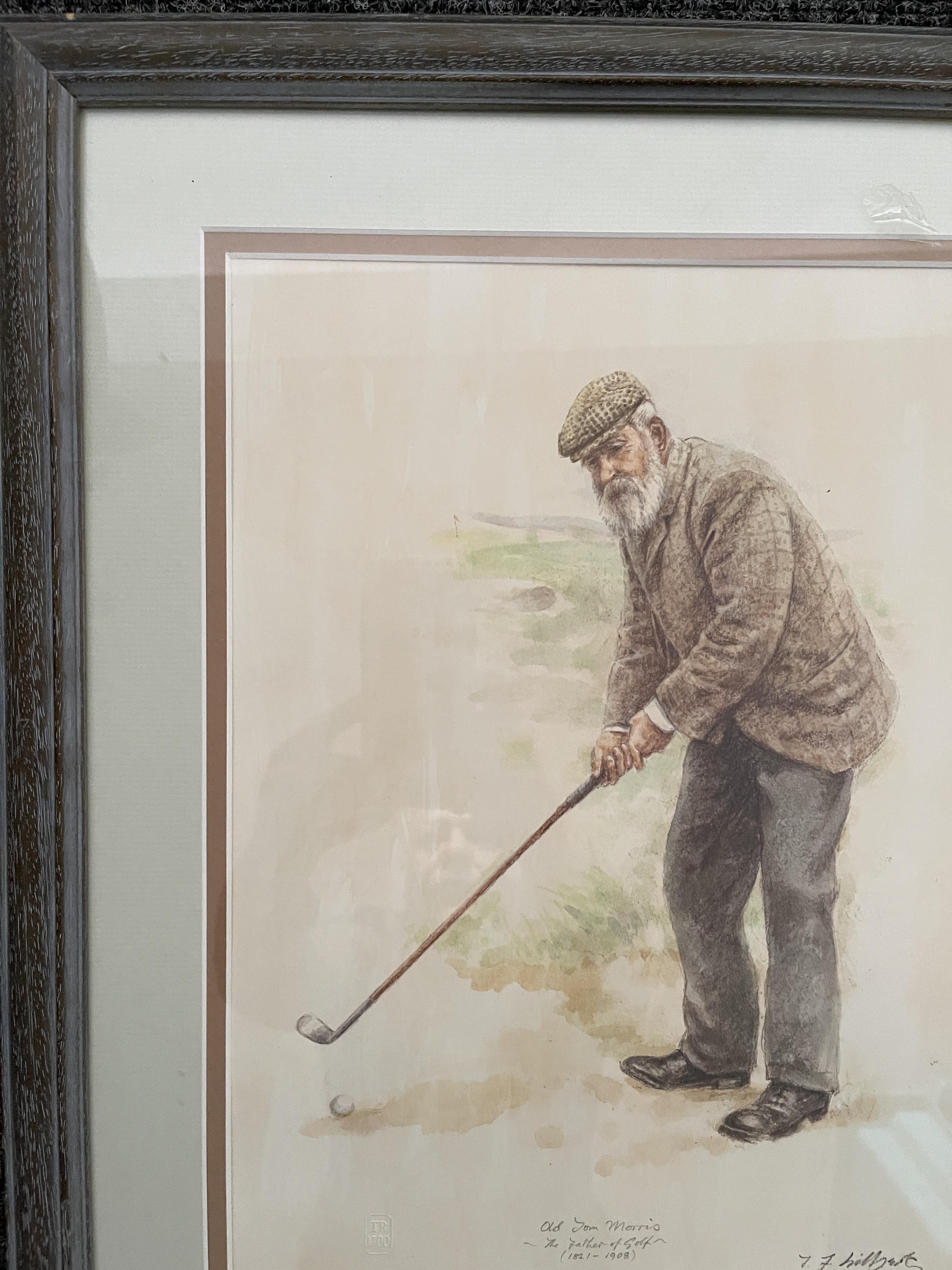 Signed Golf print ""Old John Morris"" - Image 3 of 12