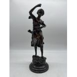 Bronze Statue signed after Rousseau