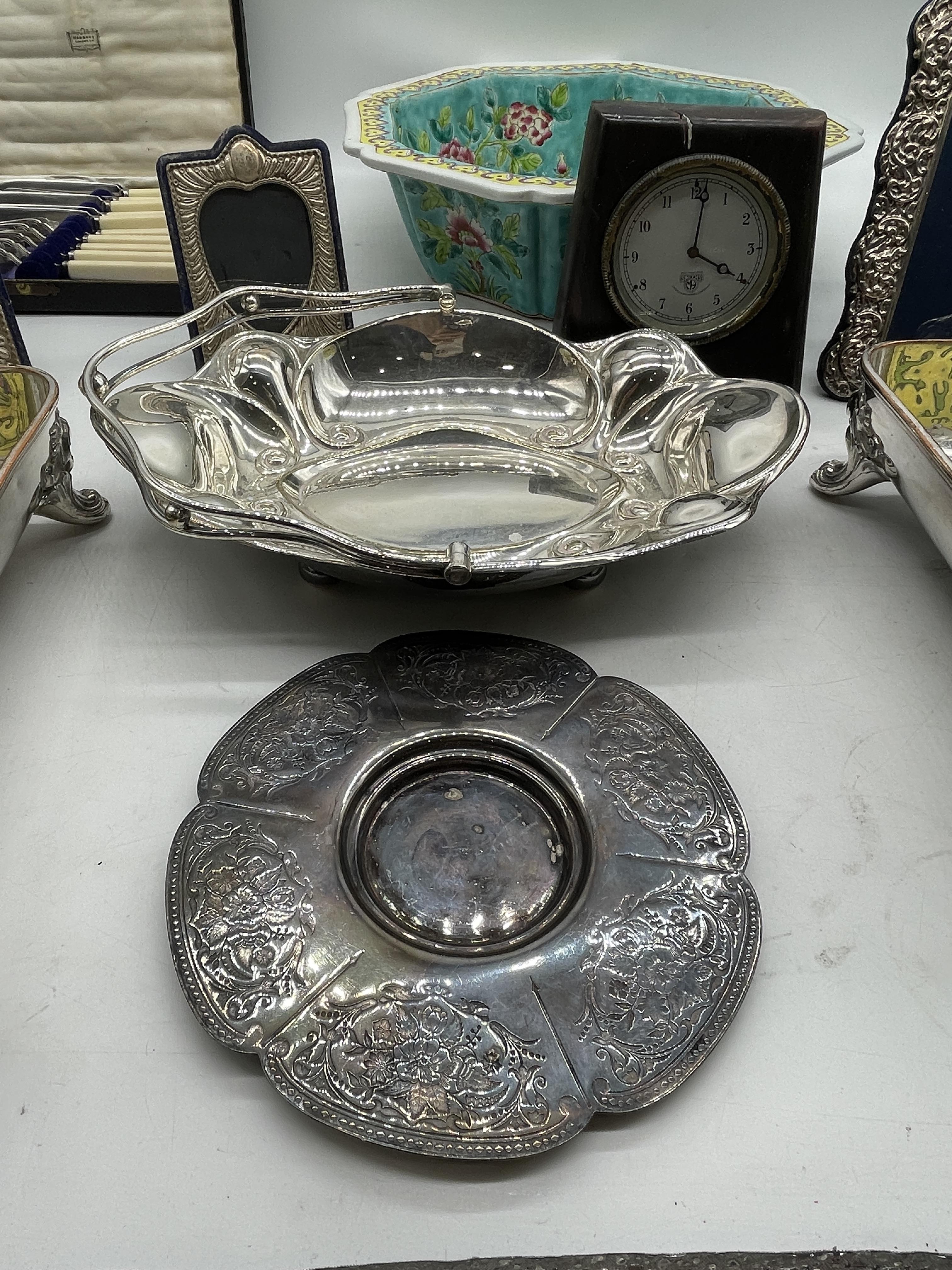 Silver plate and picture frames, with other assorted items - Image 13 of 13