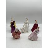 Pink Royal Doulton ceramic figurines