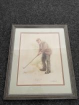Signed Golf print ""Old John Morris""
