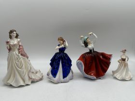 Four Porcelain Figurines to include Royal Worceste