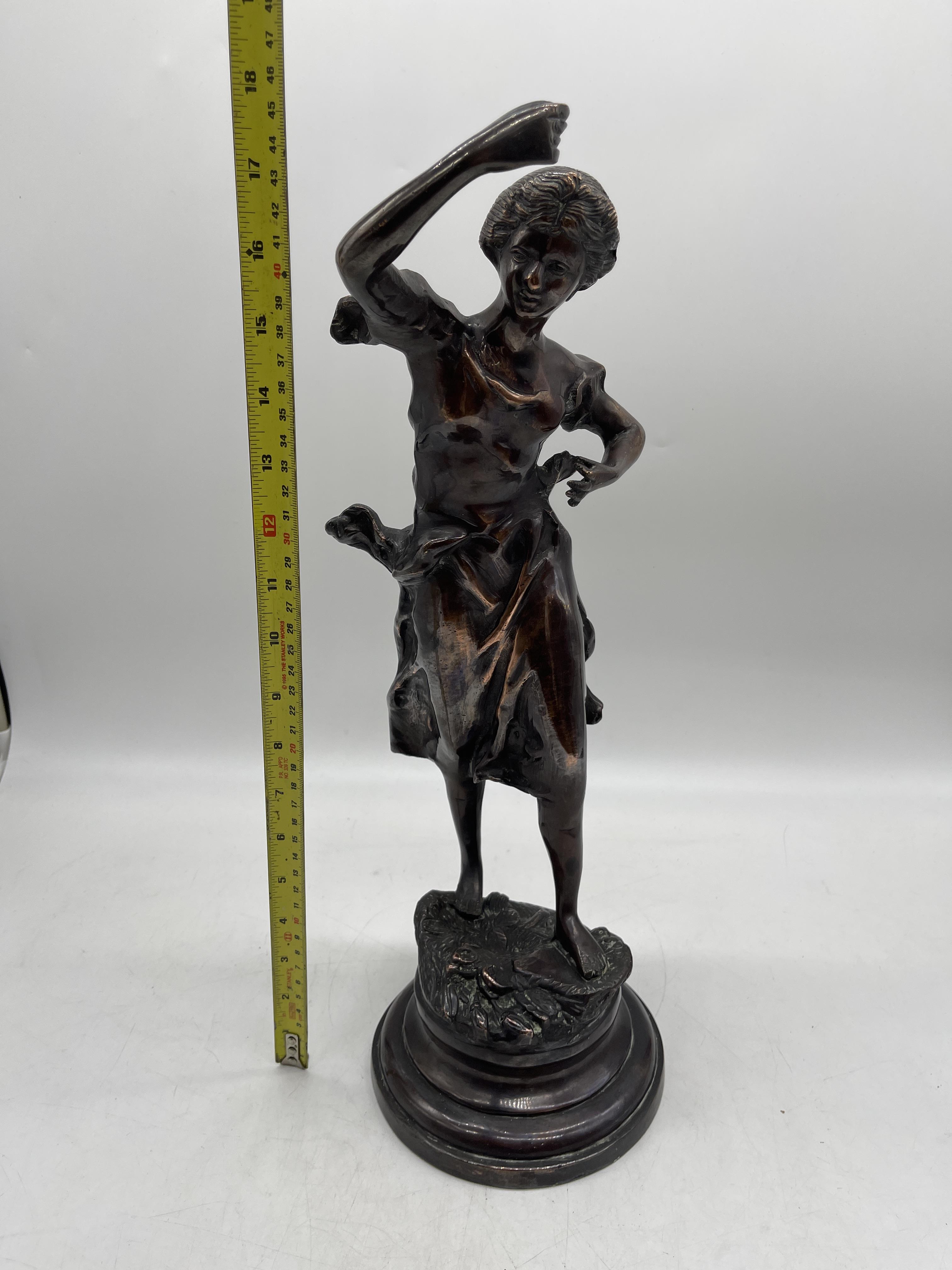 Bronze Statue signed after Rousseau - Image 9 of 9