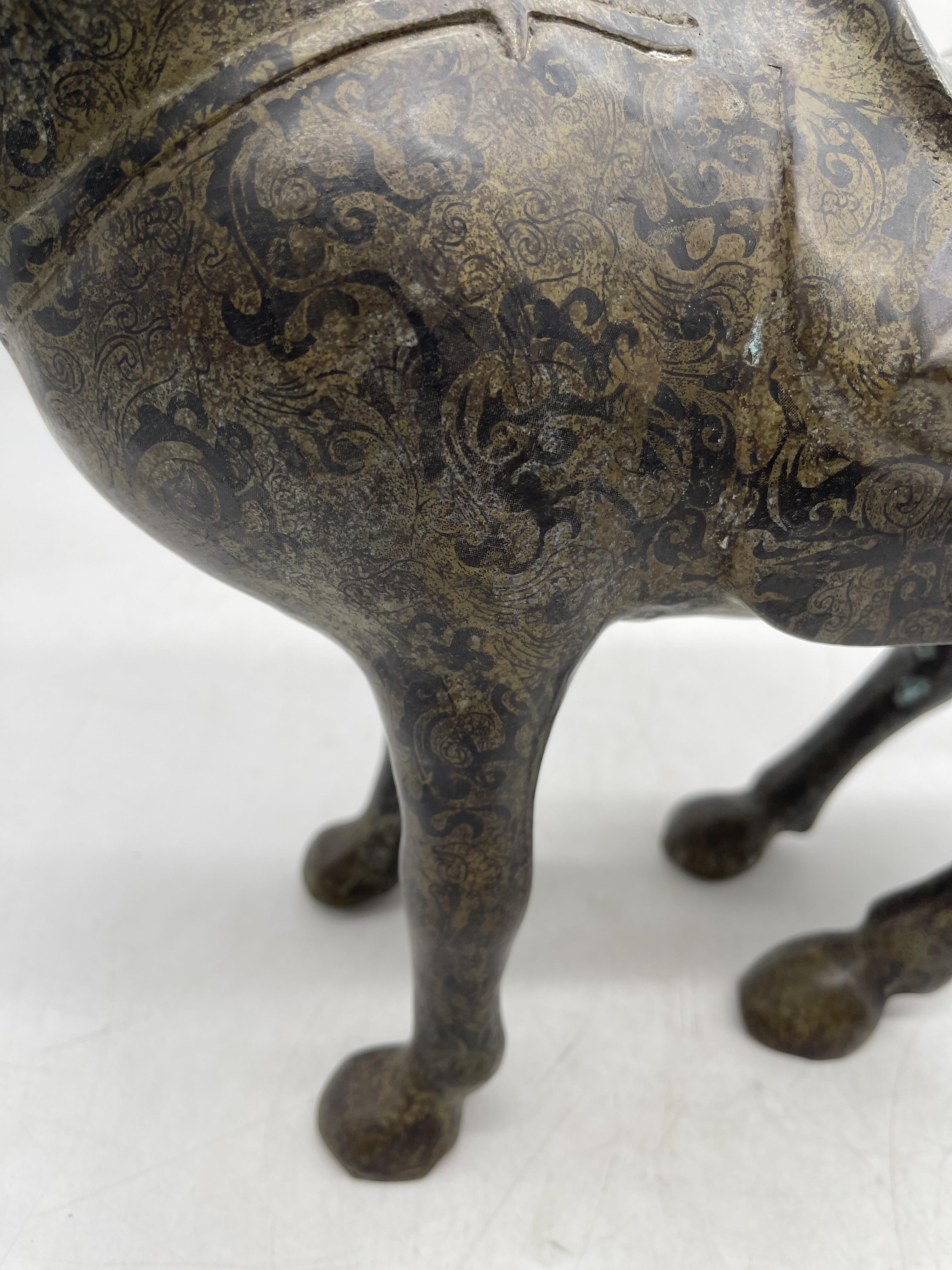 Oriental Chinese Bronze Horse Sculpture - Marked t - Image 13 of 49