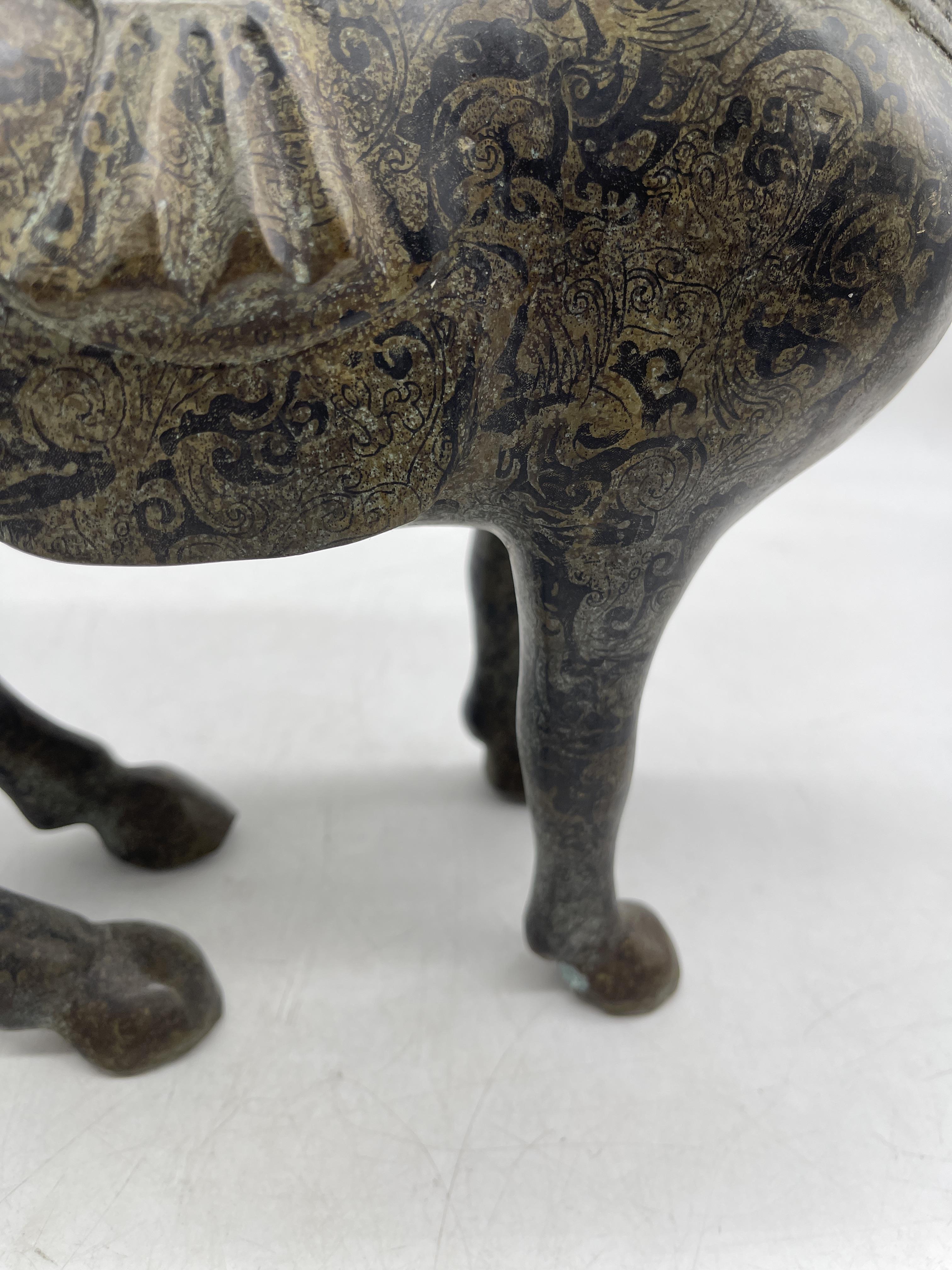 Oriental Chinese Bronze Horse Sculpture - Marked t - Image 25 of 49