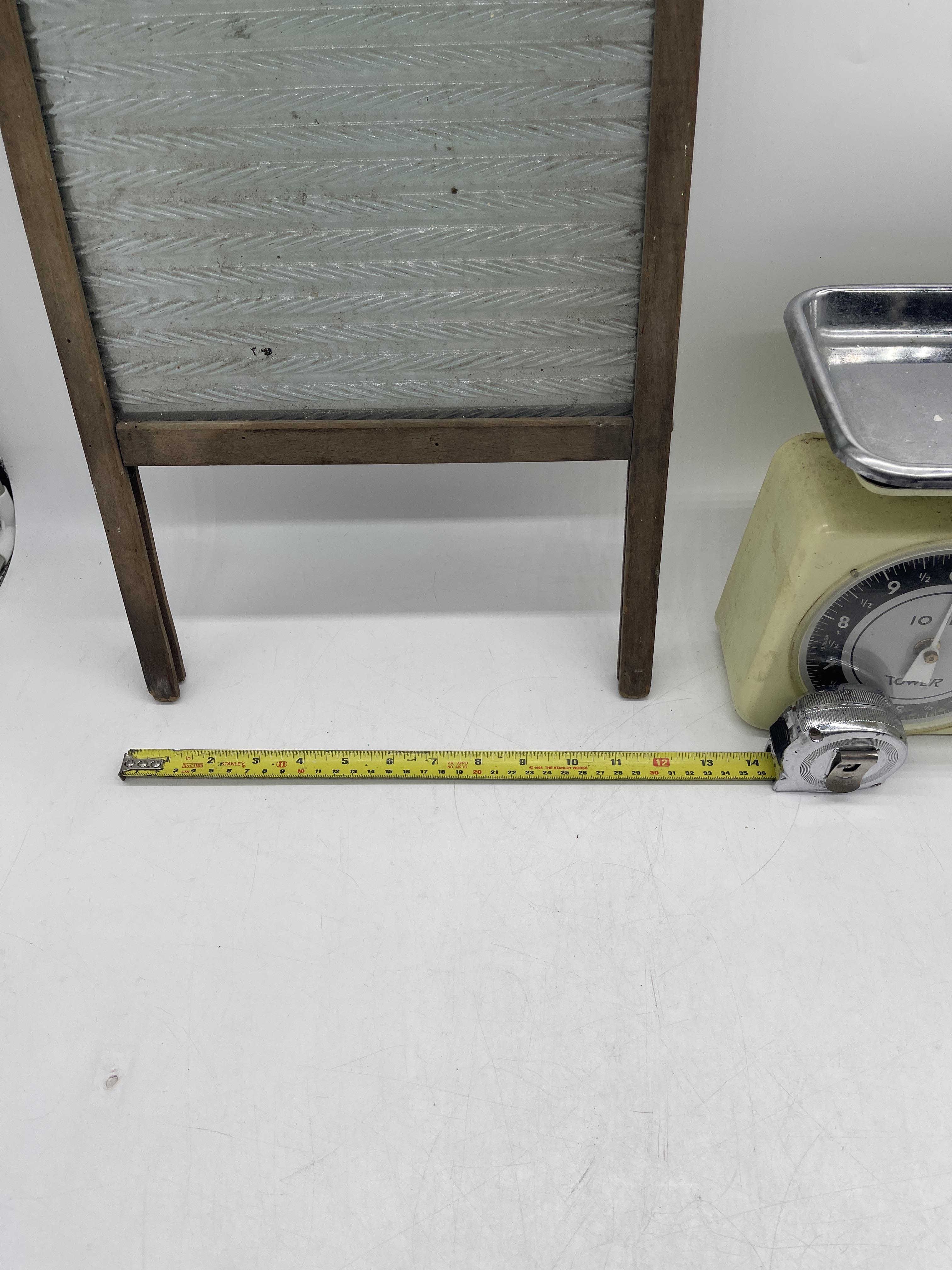 Vintage Washboard along with Vintage Tower Scales. - Image 7 of 7