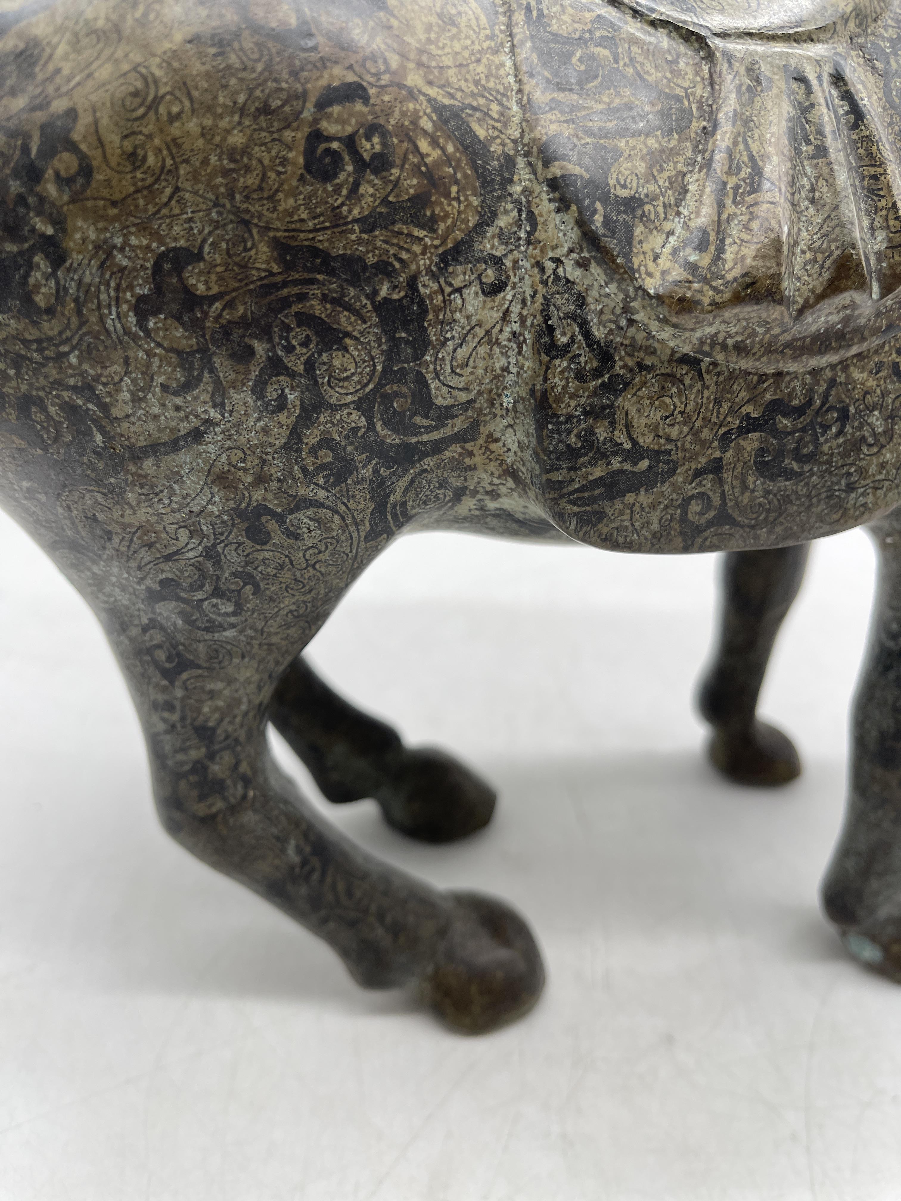 Oriental Chinese Bronze Horse Sculpture - Marked t - Image 24 of 49