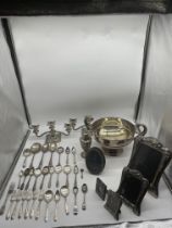 Collection of Silver Plated Items to include Candl