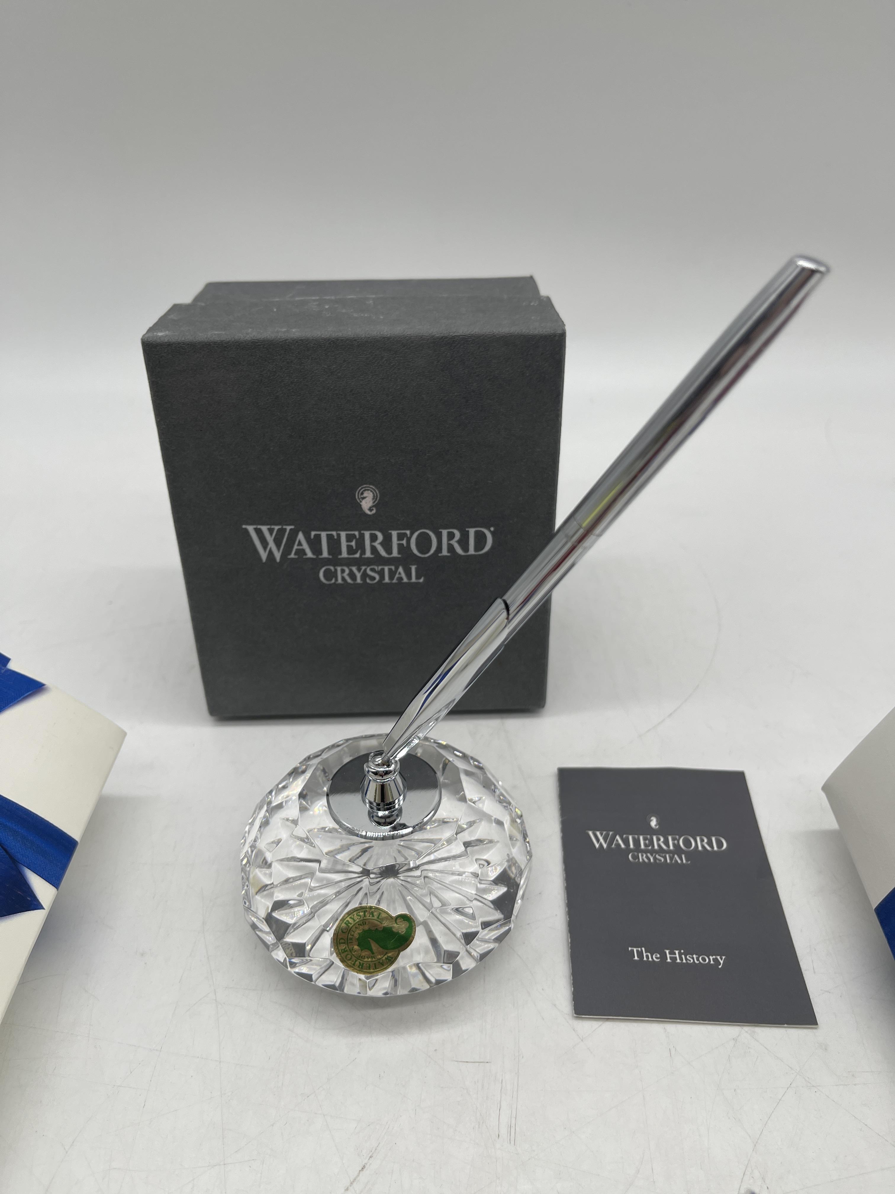 Waterford Crystal Pen Holder Paperweight along wit - Image 3 of 11