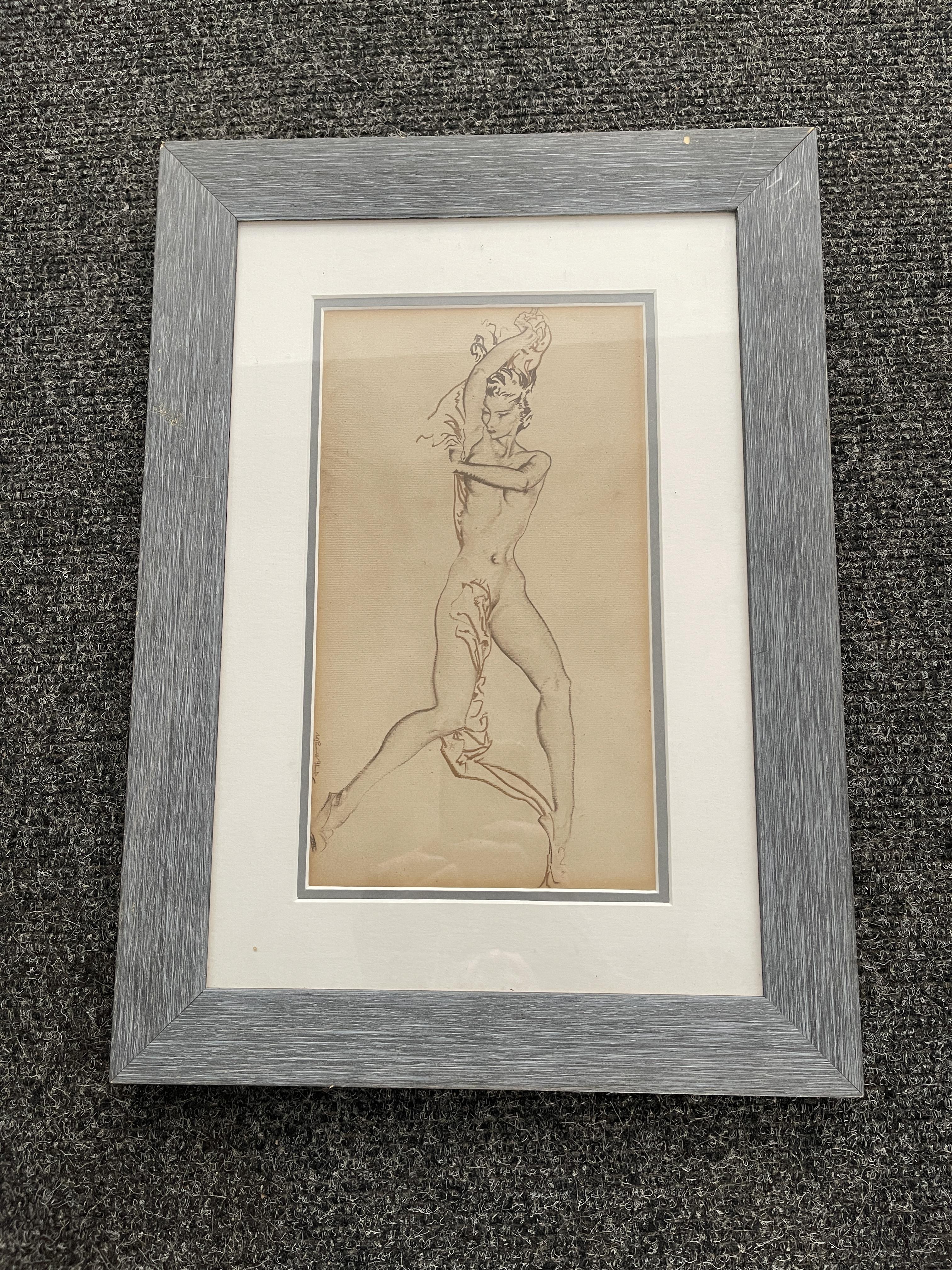 Four Framed Pictures of Nude Woman, all signed. - Image 2 of 45