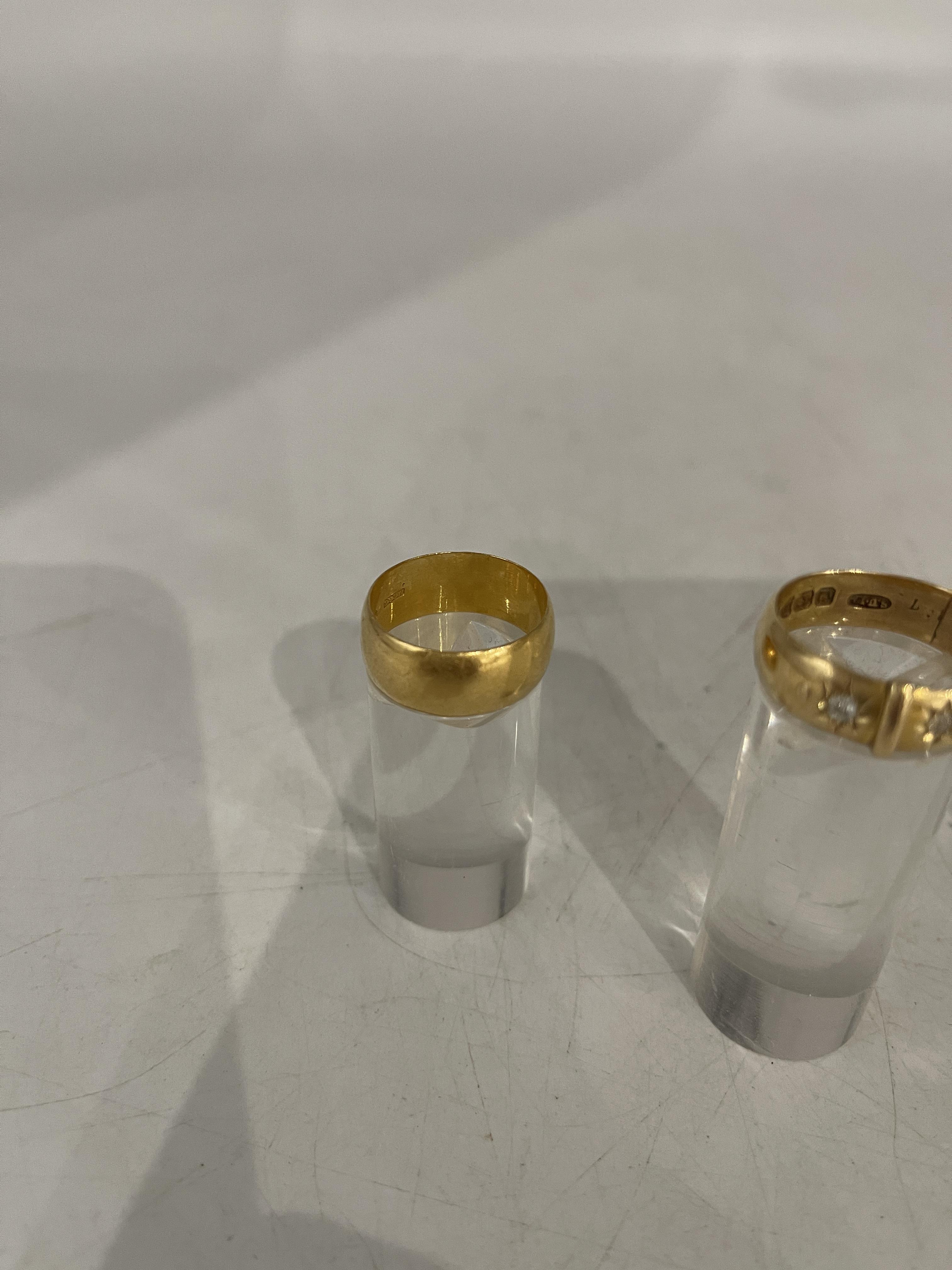 One 18ct and Two 22ct Wedding Bands. - Image 2 of 7