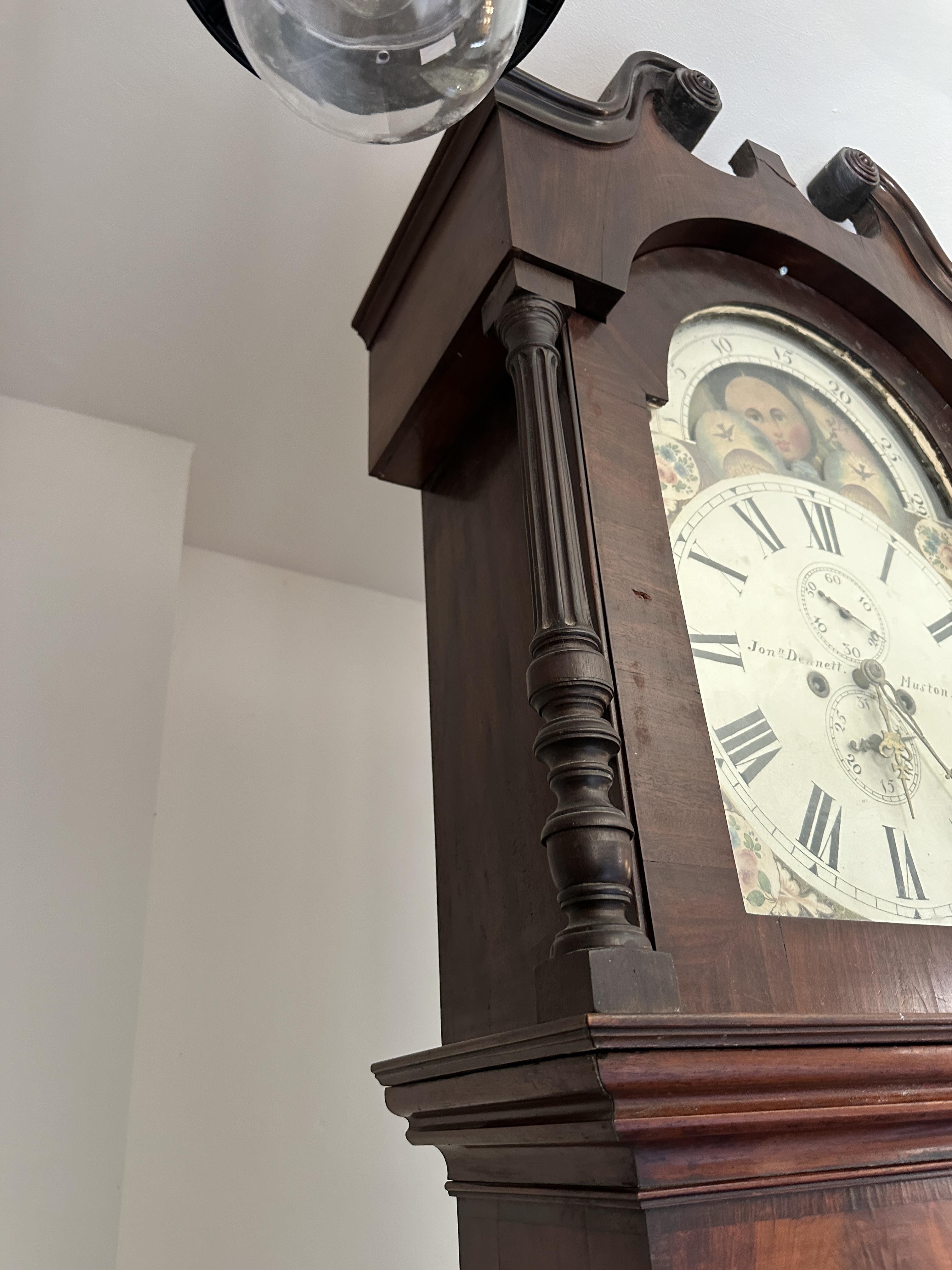 19th Century Mahogany Longcase Clock, the movement - Image 14 of 20