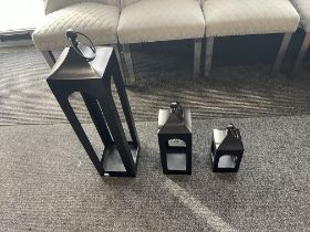 Three Modern Caleb Lanterns.