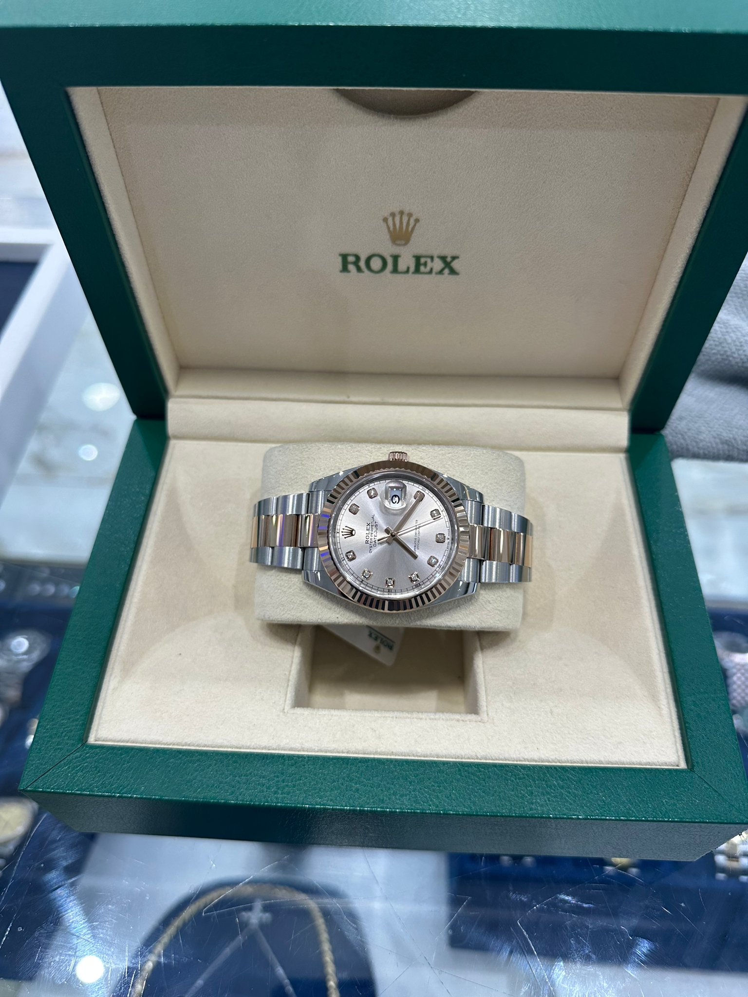 Rolex Datejust 41mm steel and rose gold with Sundu - Image 2 of 11