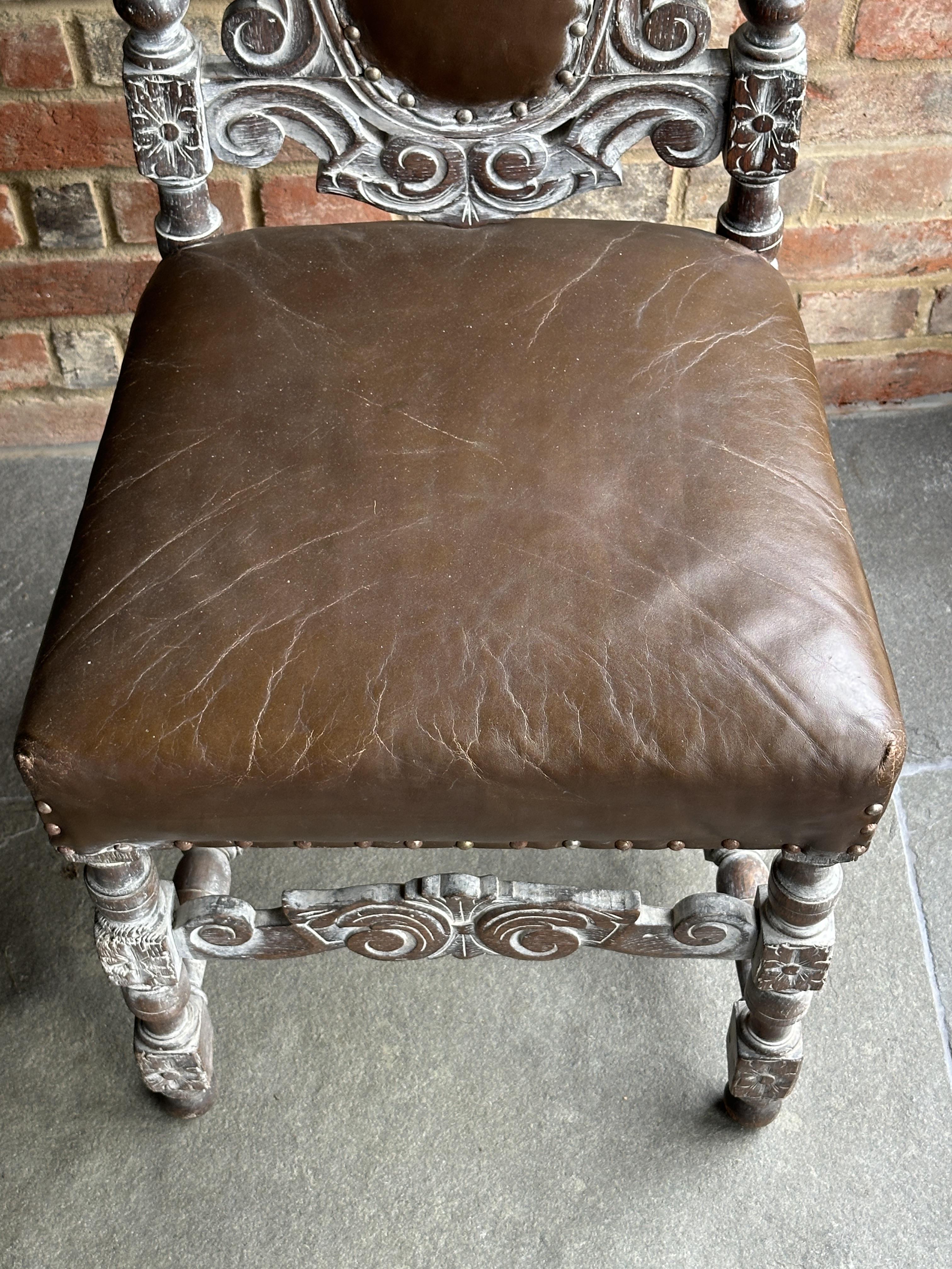 Carved Reproduction Hall Chair. - Image 11 of 17