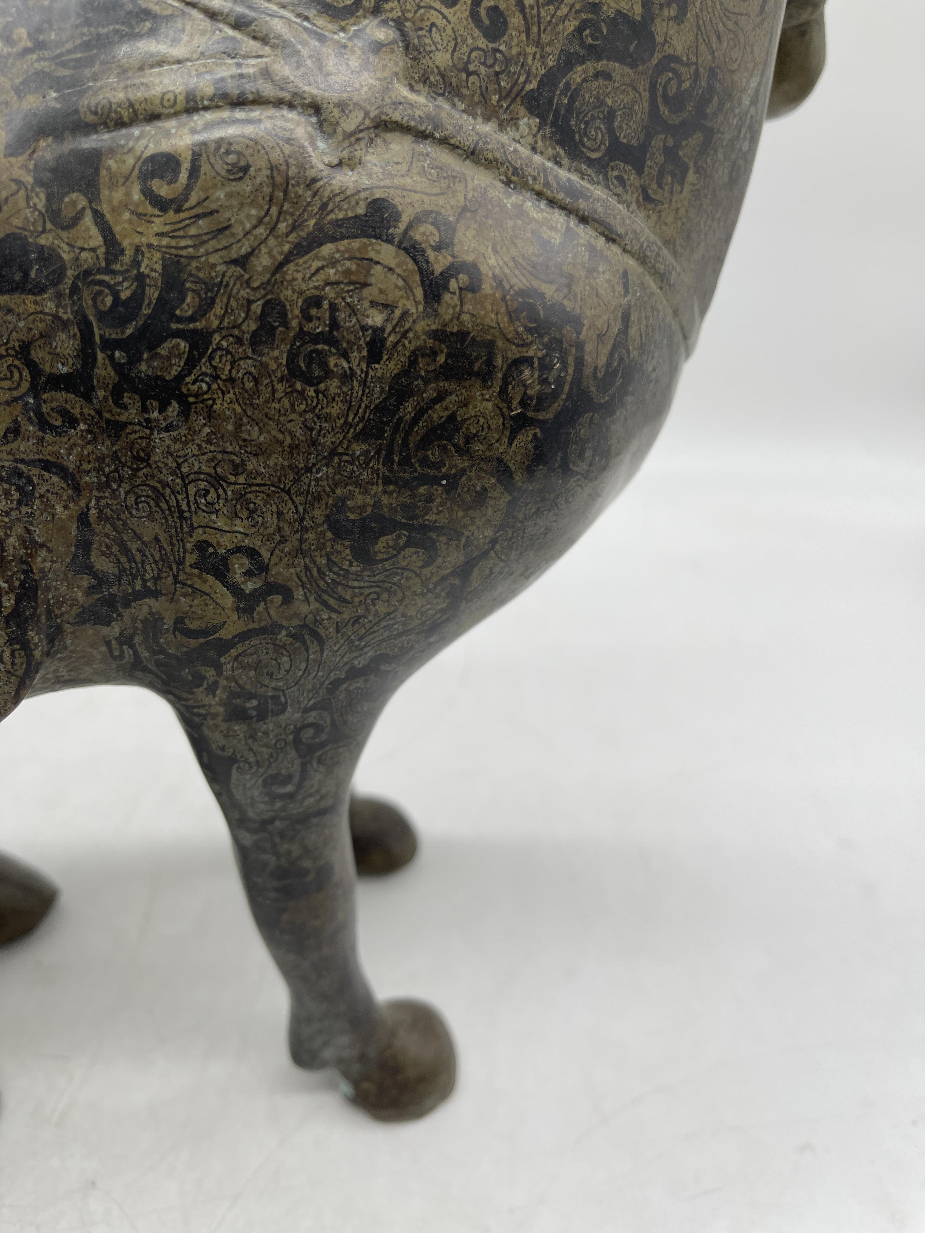 Oriental Chinese Bronze Horse Sculpture - Marked t - Image 20 of 49