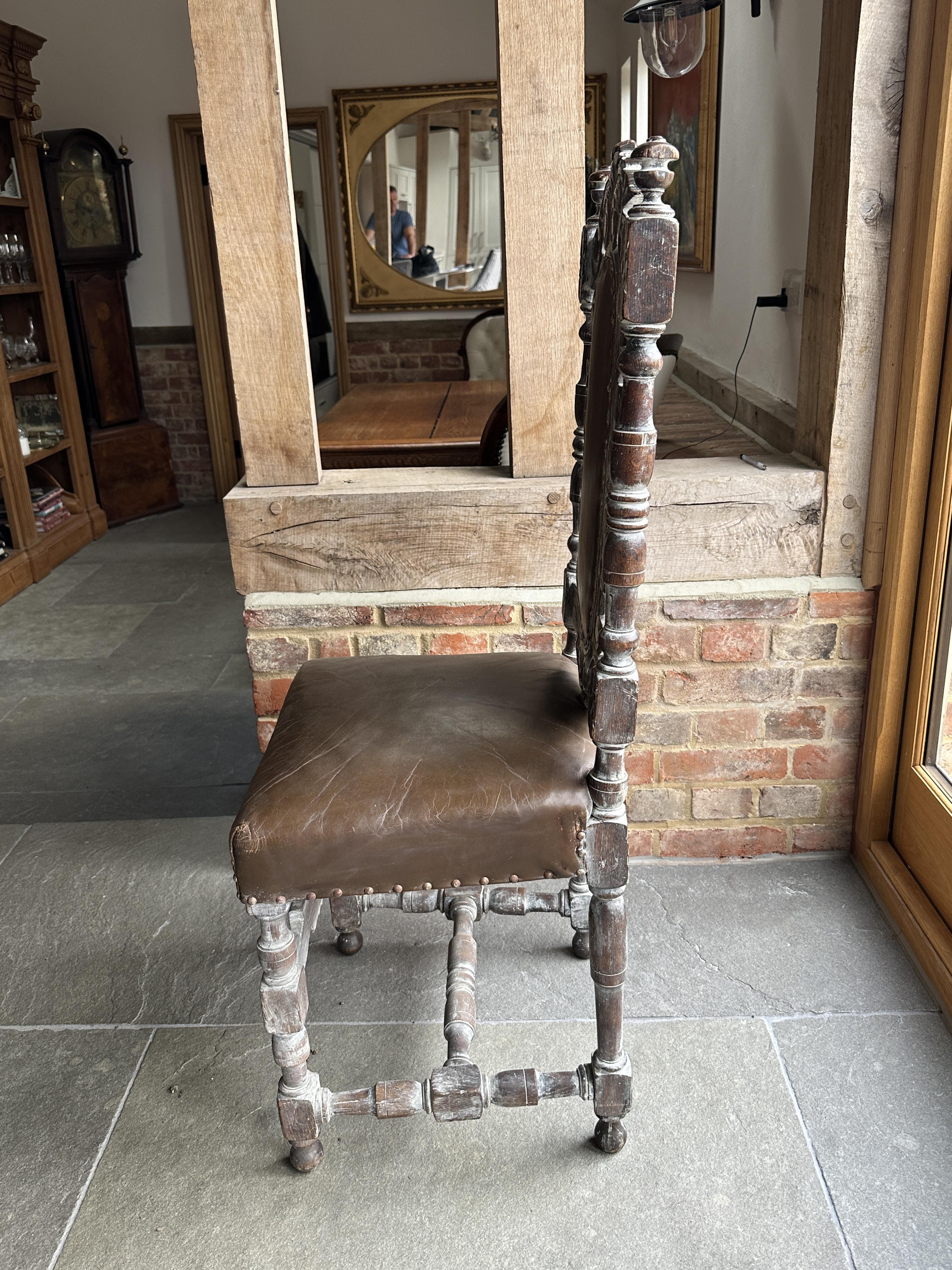 Carved Reproduction Hall Chair. - Image 3 of 17