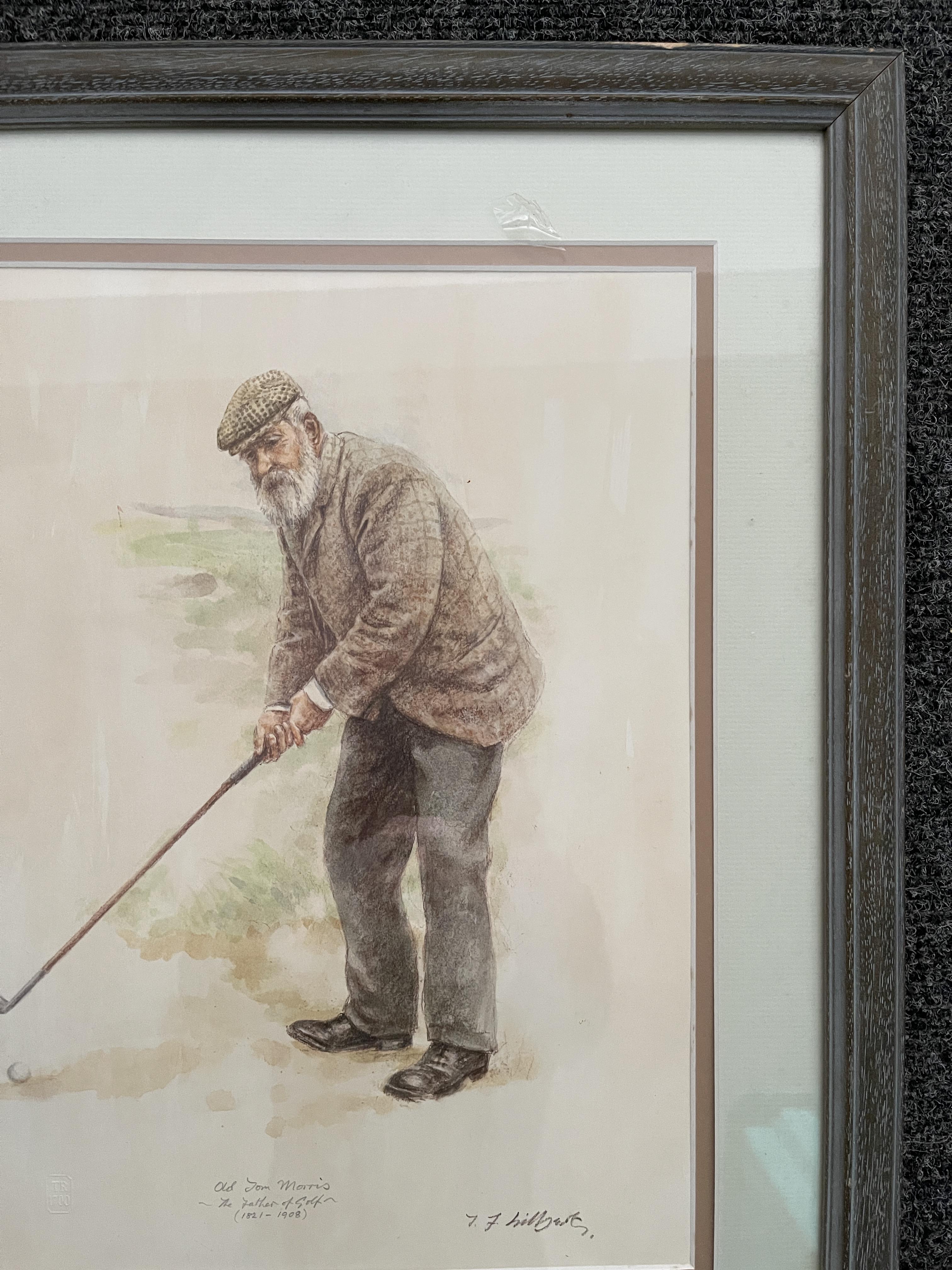 Signed Golf print ""Old John Morris"" - Image 3 of 12