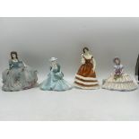 Four Porcelain Figurines to include Coalport Age o