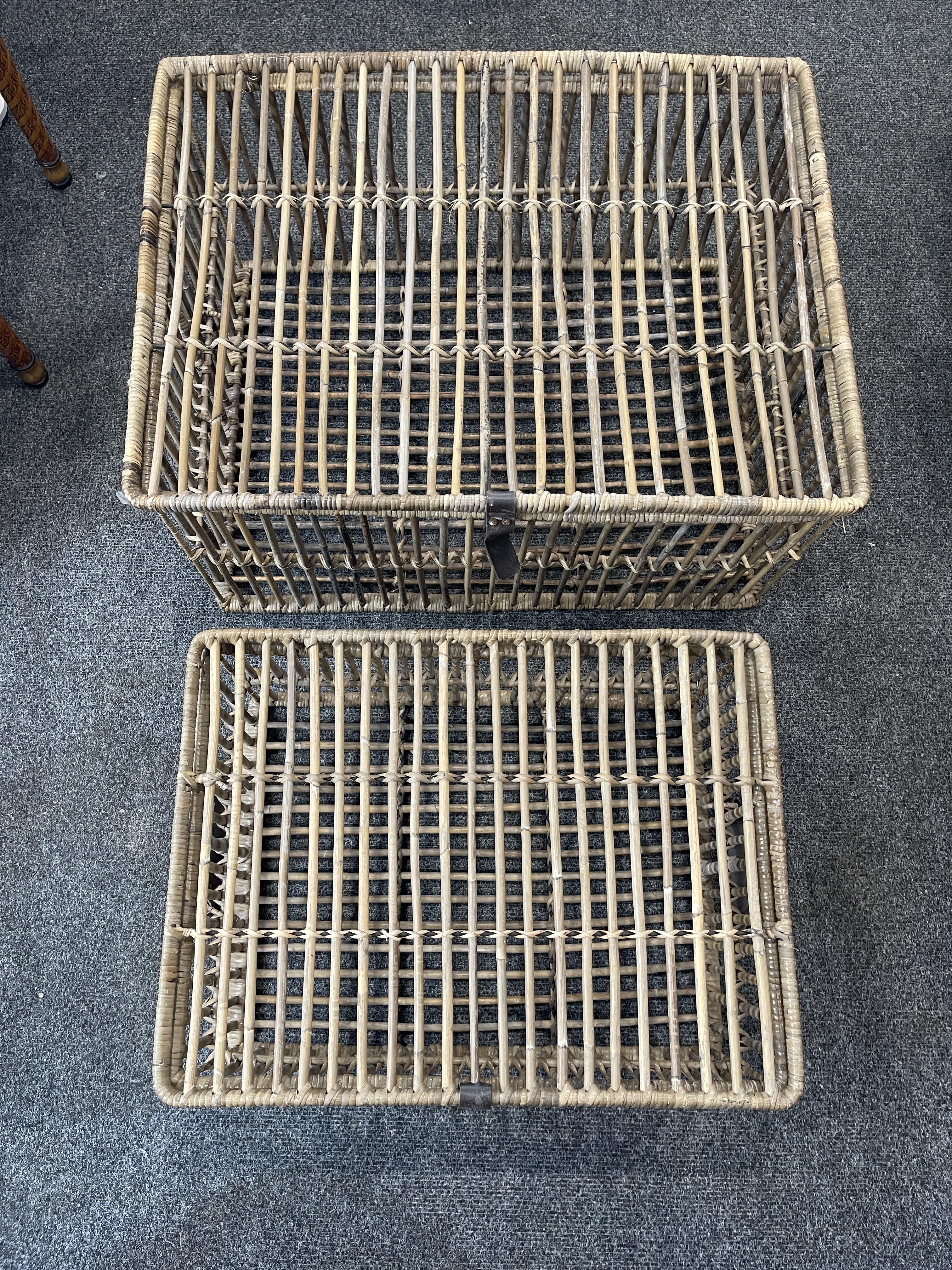 Two Large Vintage Rattan Trunks. - Image 2 of 10