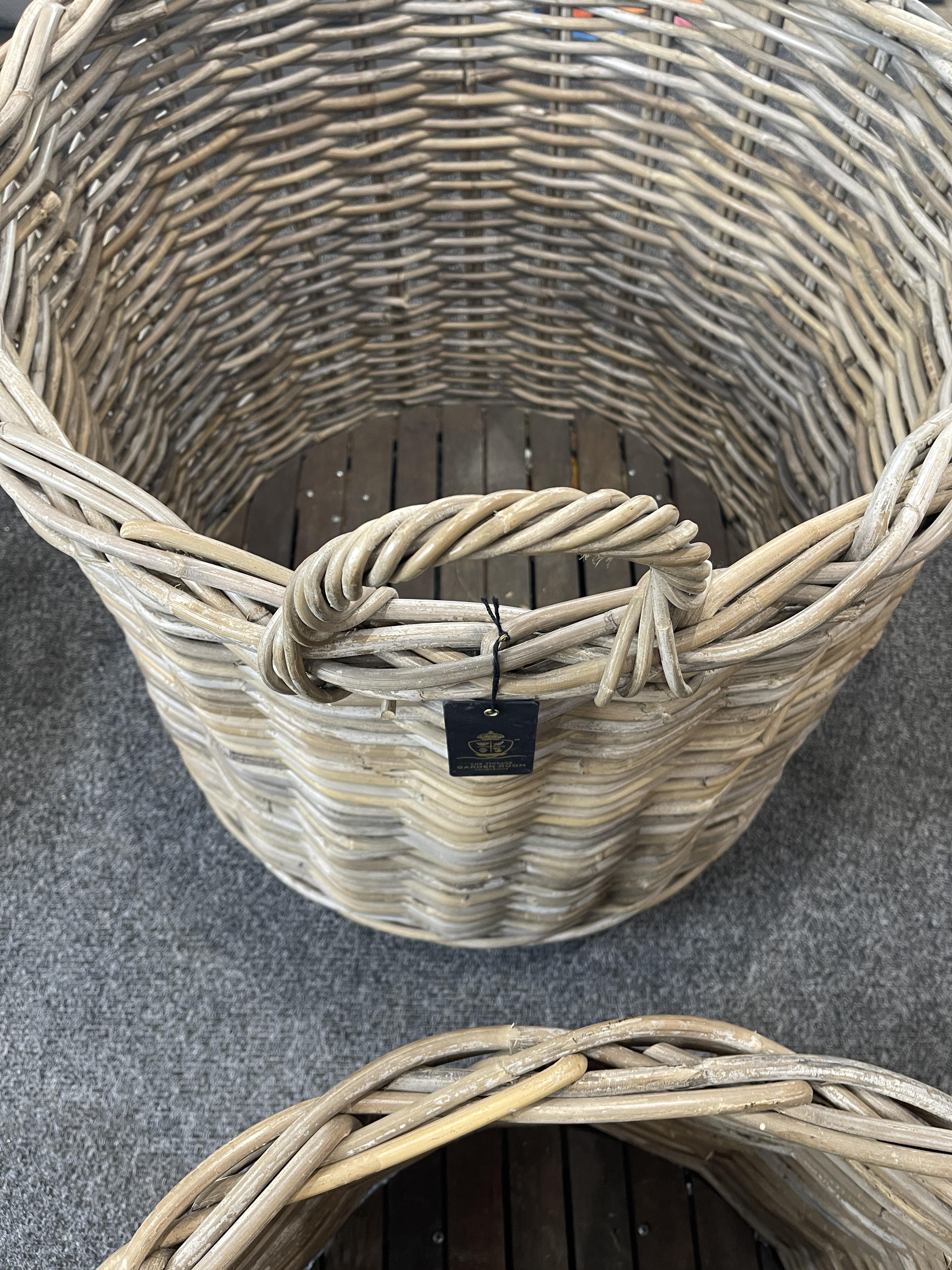 Two Large Vintage Wicker Baskets / Garden Rooms. - Image 2 of 7