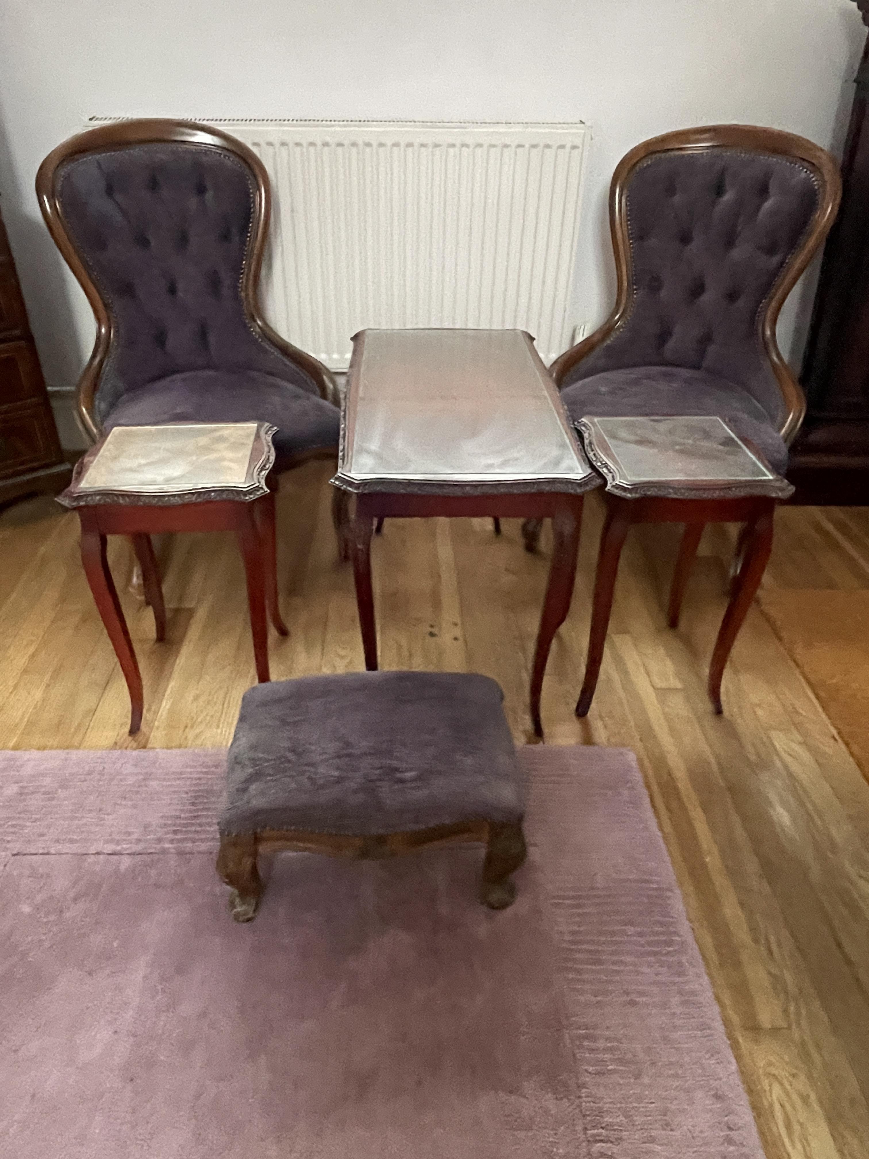 Pair of Nursing Chairs with Foot Stool along with - Image 4 of 32