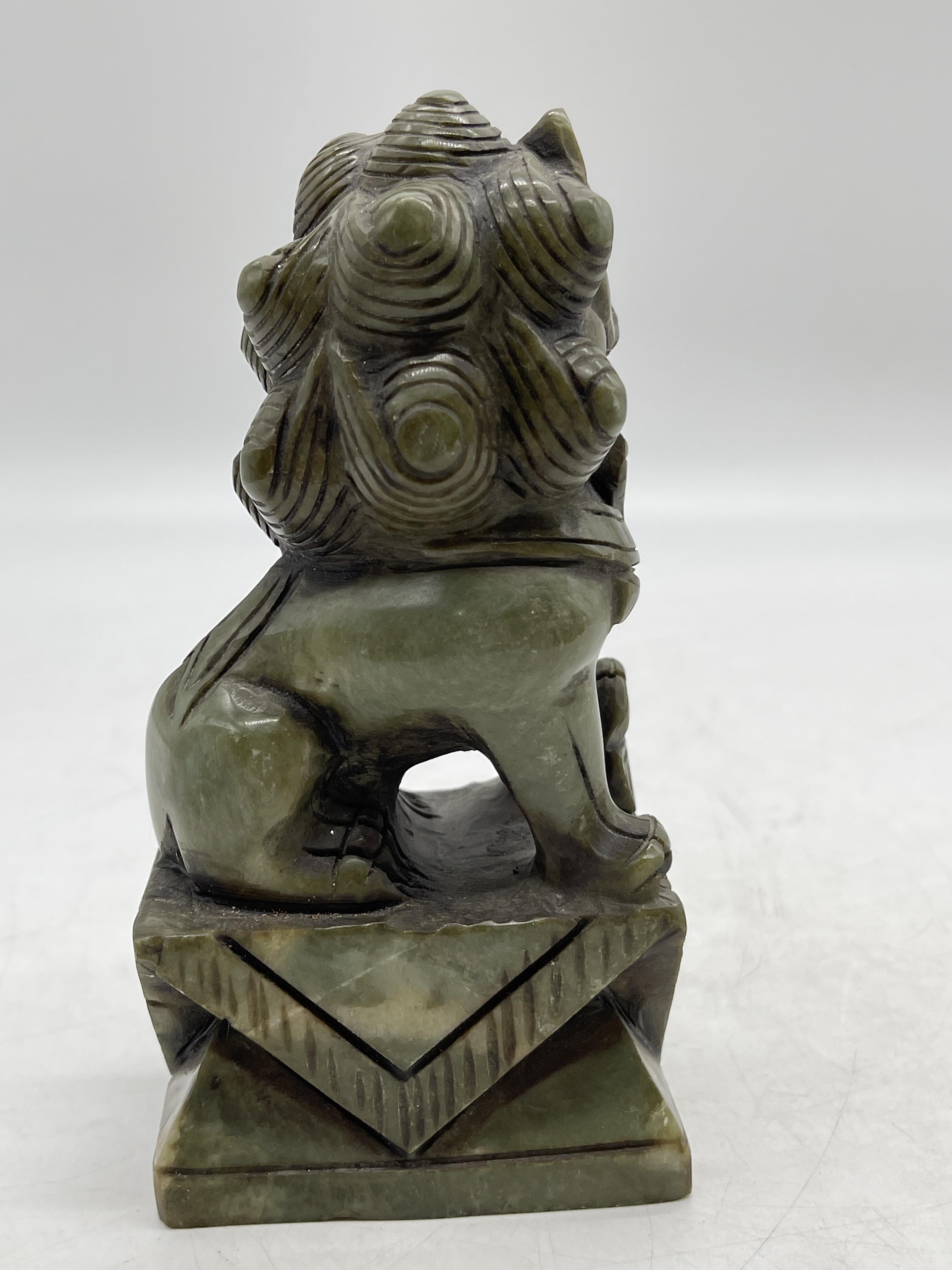 Pair of Oriental Chinese Carved Jade Foo Dog Figur - Image 17 of 24