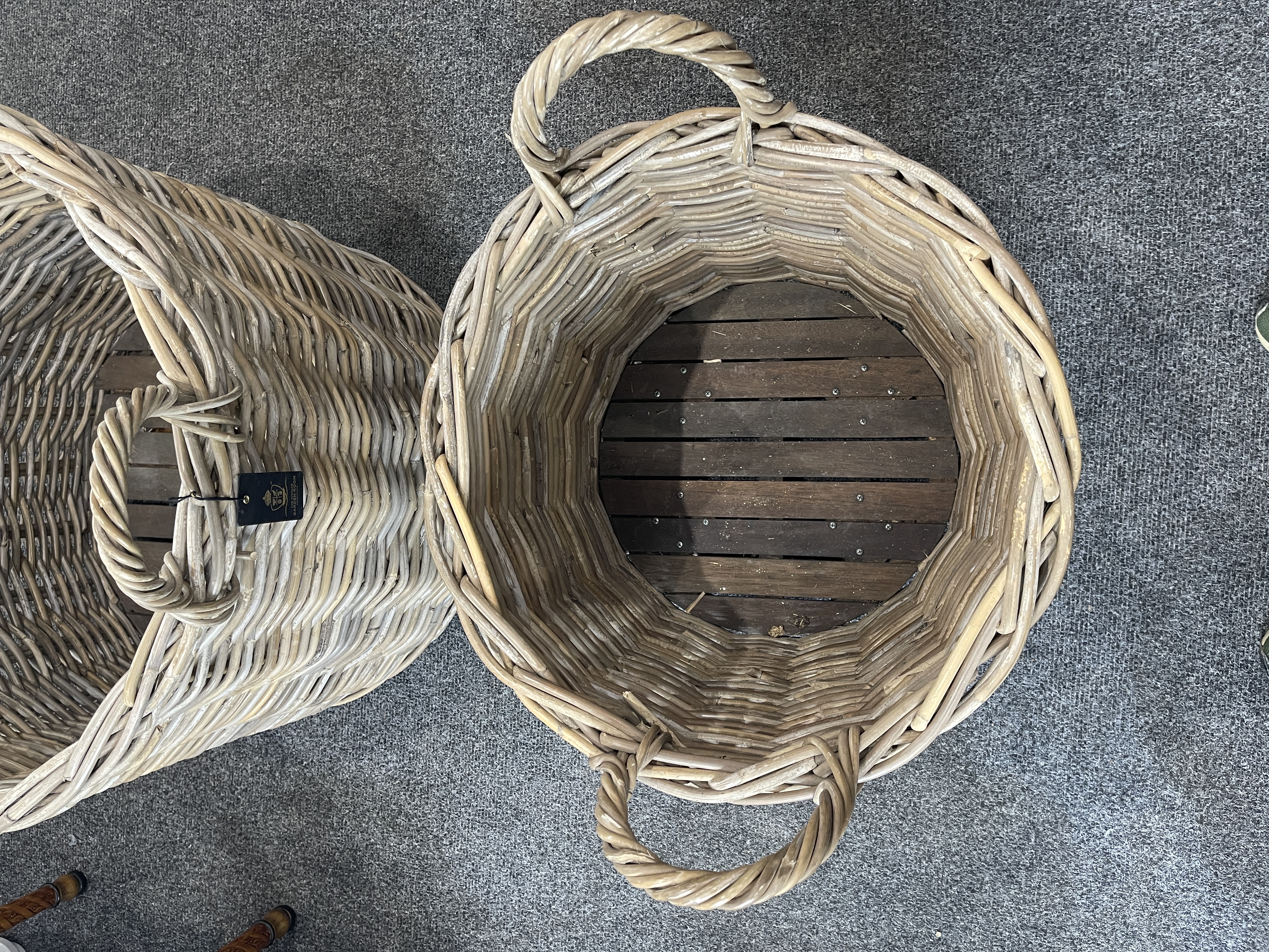 Two Large Vintage Wicker Baskets / Garden Rooms. - Image 5 of 7