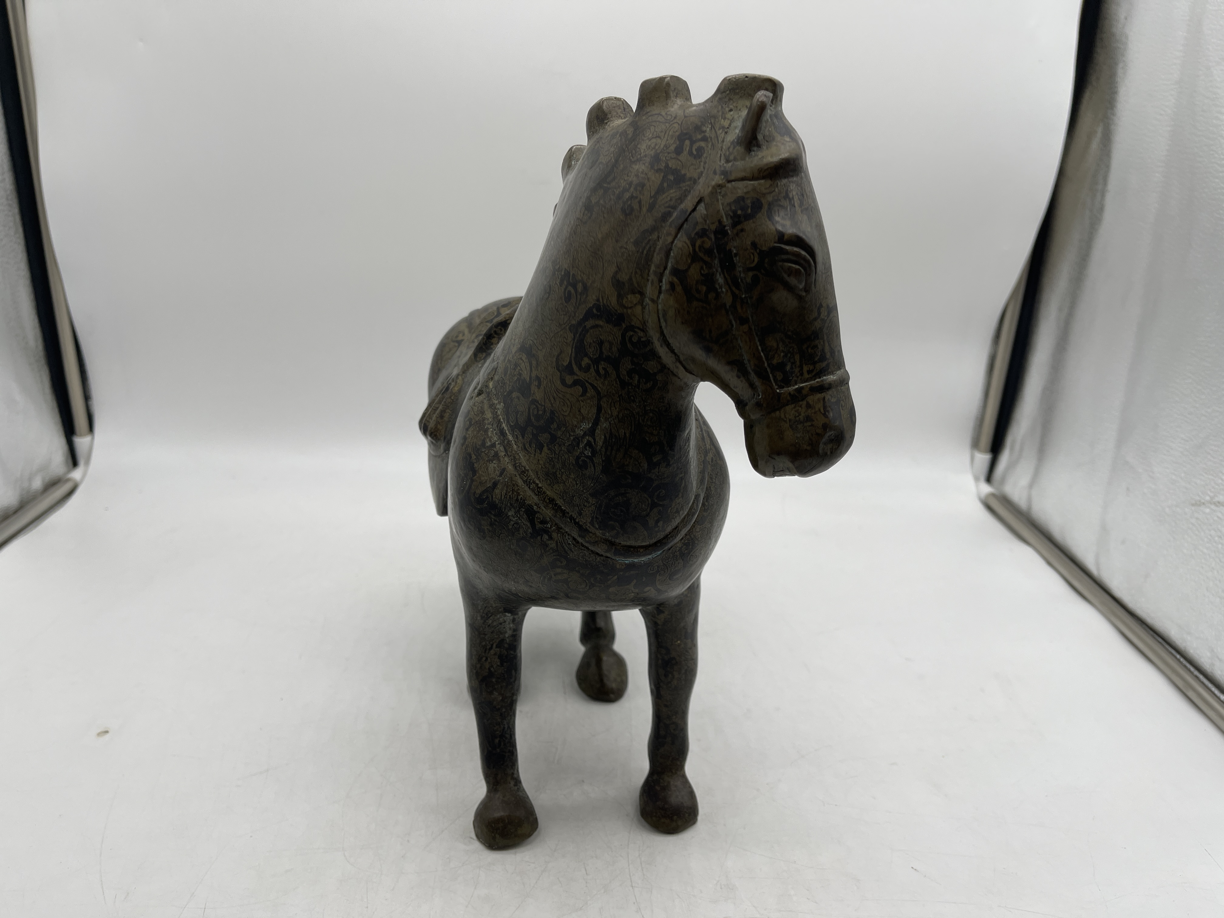 Oriental Chinese Bronze Horse Sculpture - Marked t - Image 6 of 49