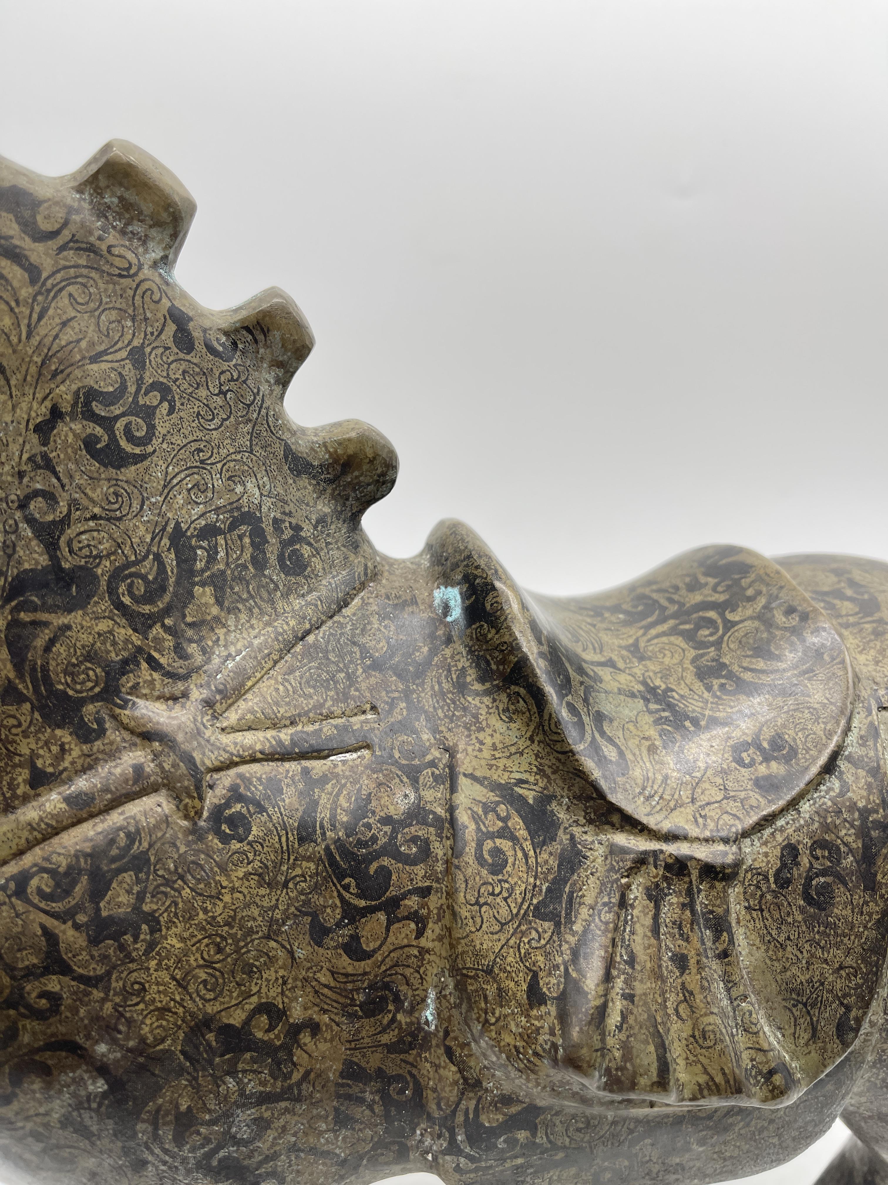 Oriental Chinese Bronze Horse Sculpture - Marked t - Image 10 of 49