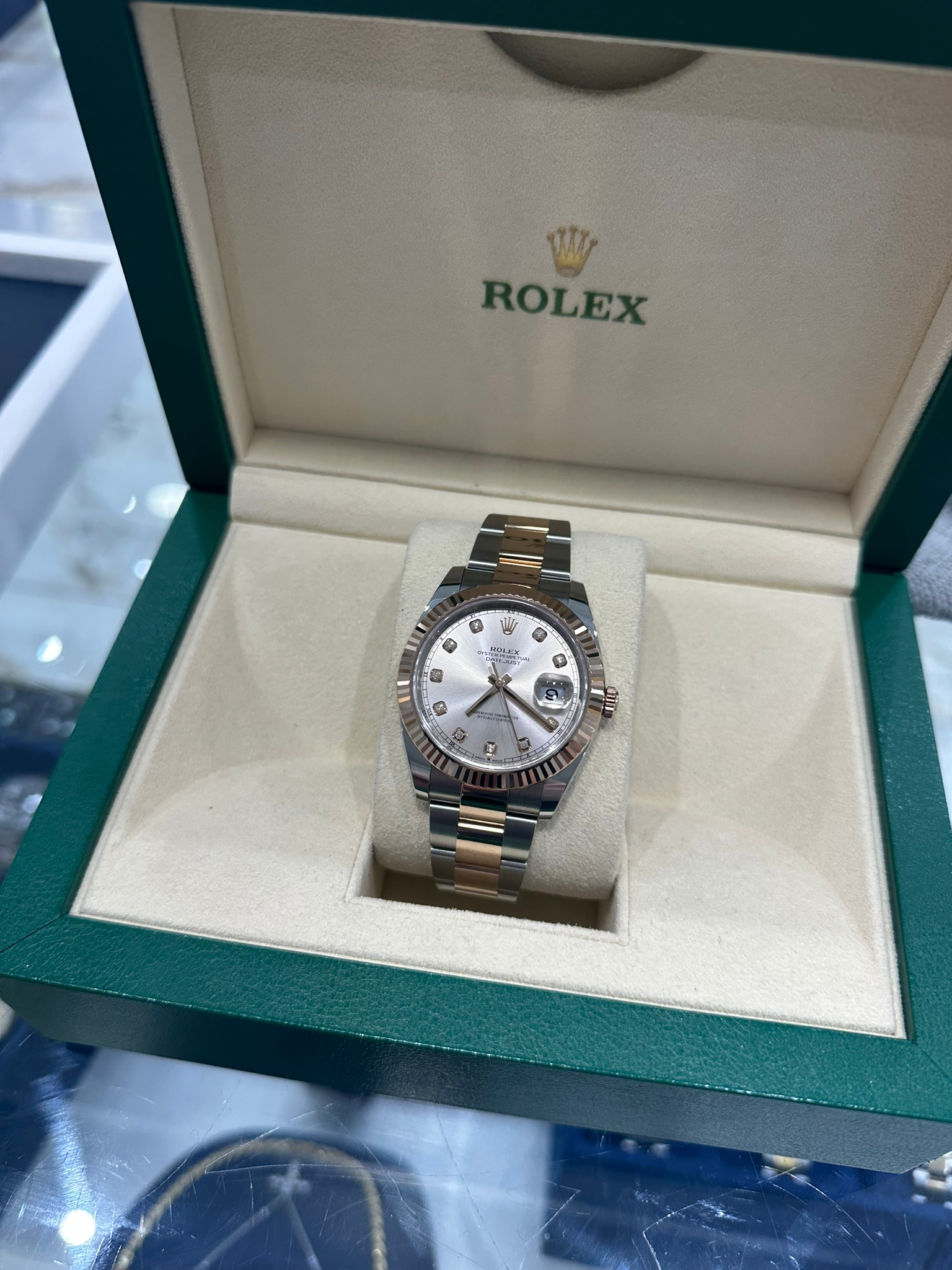 Rolex Datejust 41mm steel and rose gold with Sundu - Image 3 of 11