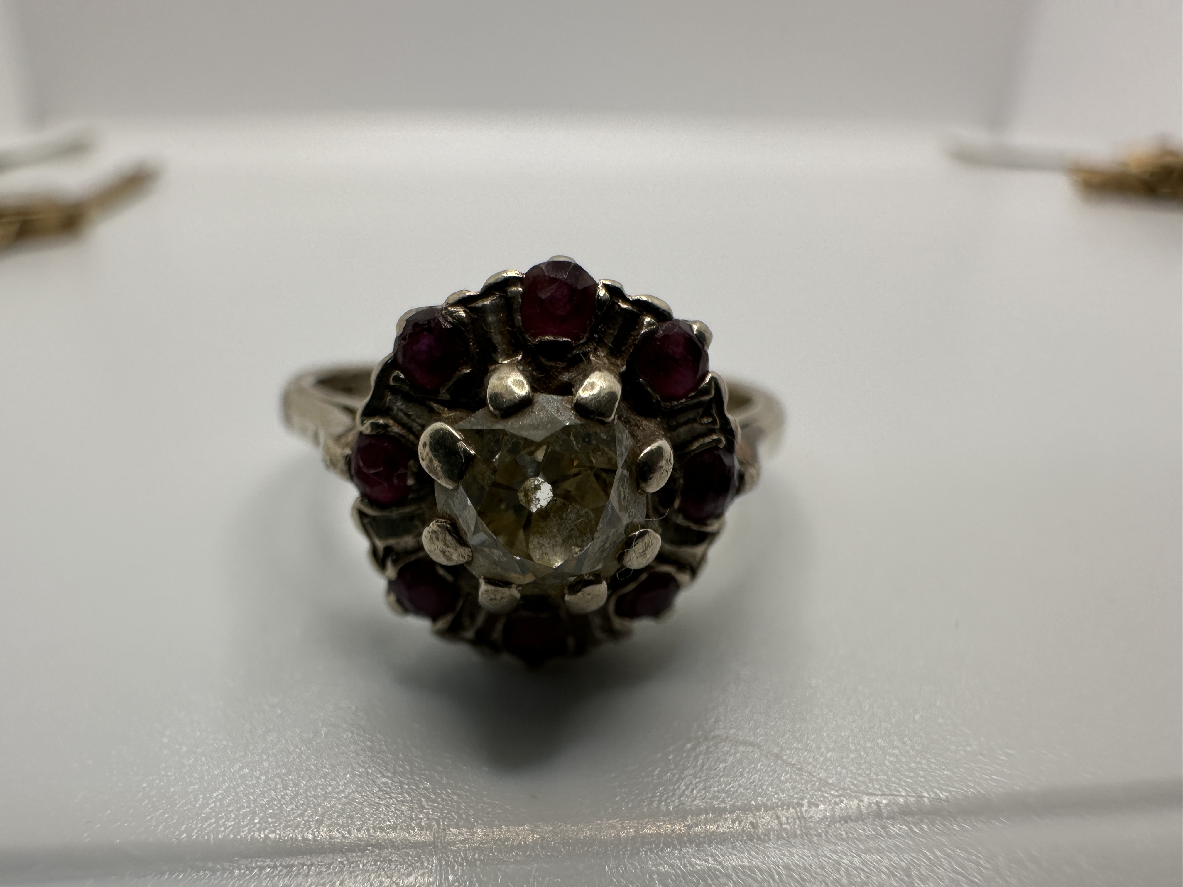 18ct Gold 0.33ct Diamond and Ruby Ring.