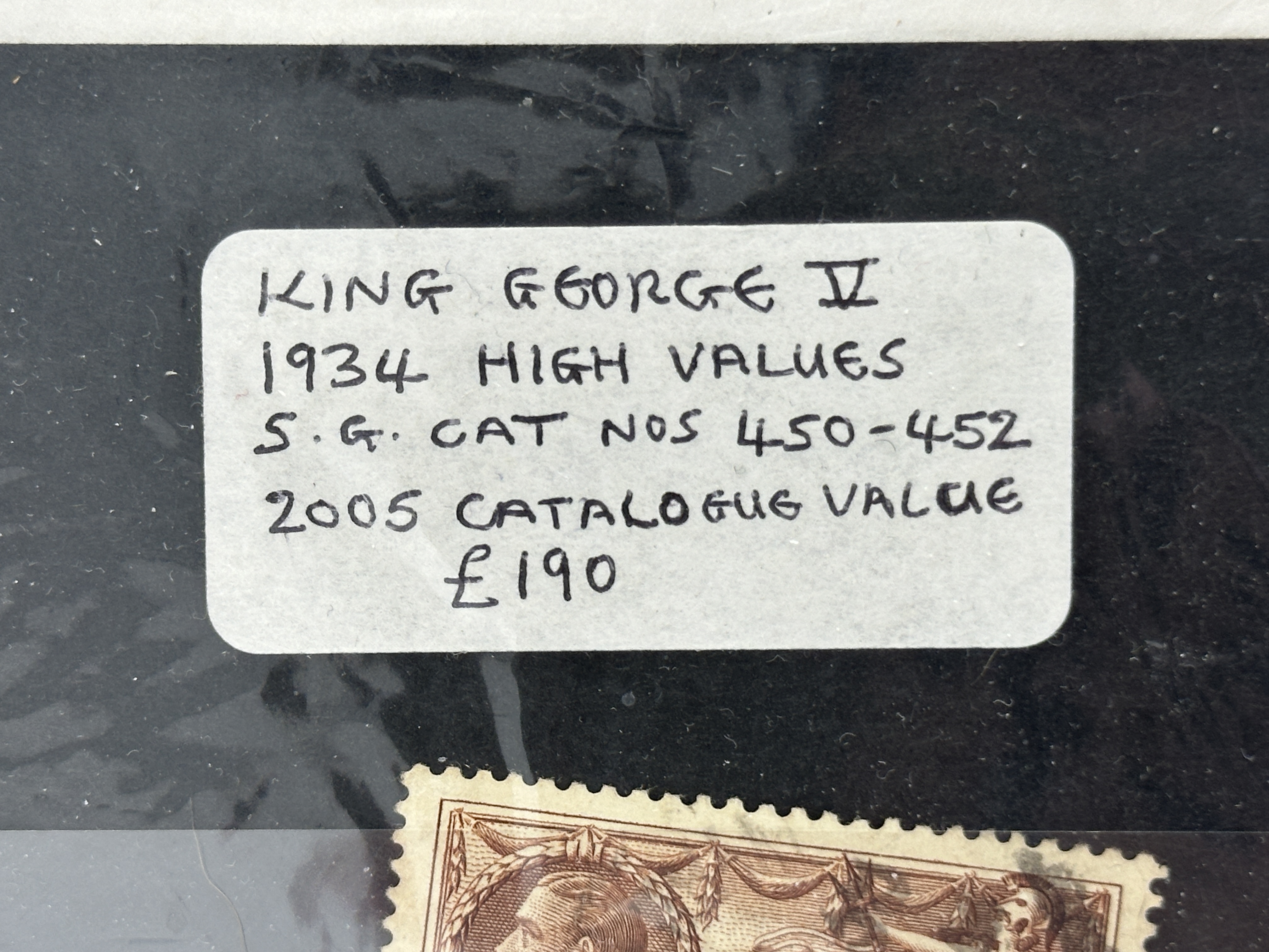 King George V 1934 High Value S.G.CAT Nos 450-452 - Image 2 of 13